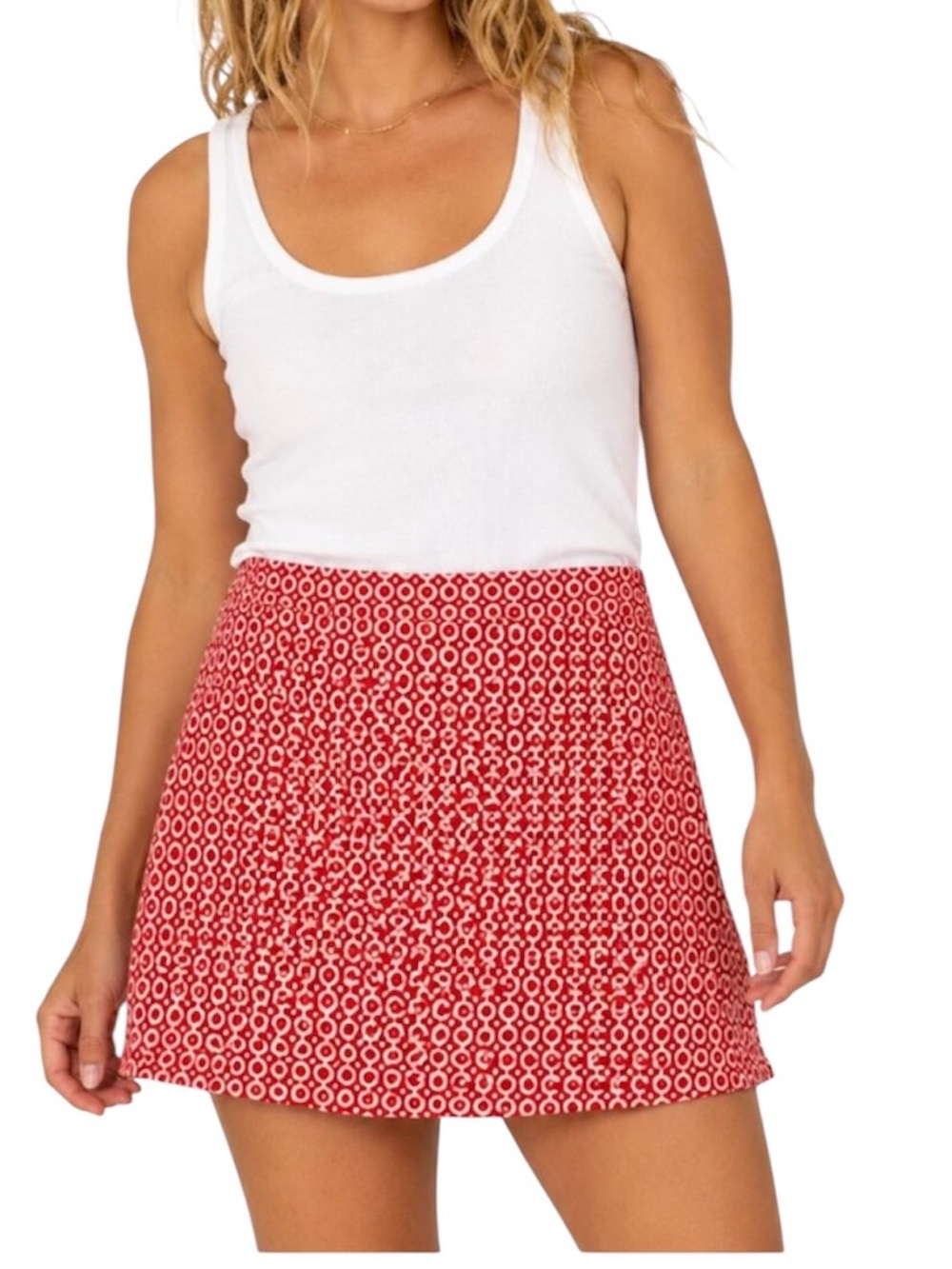RipSkirt Hawaii Red Teaberry Wrap Skirt Swim Coverup Length 1 Size M